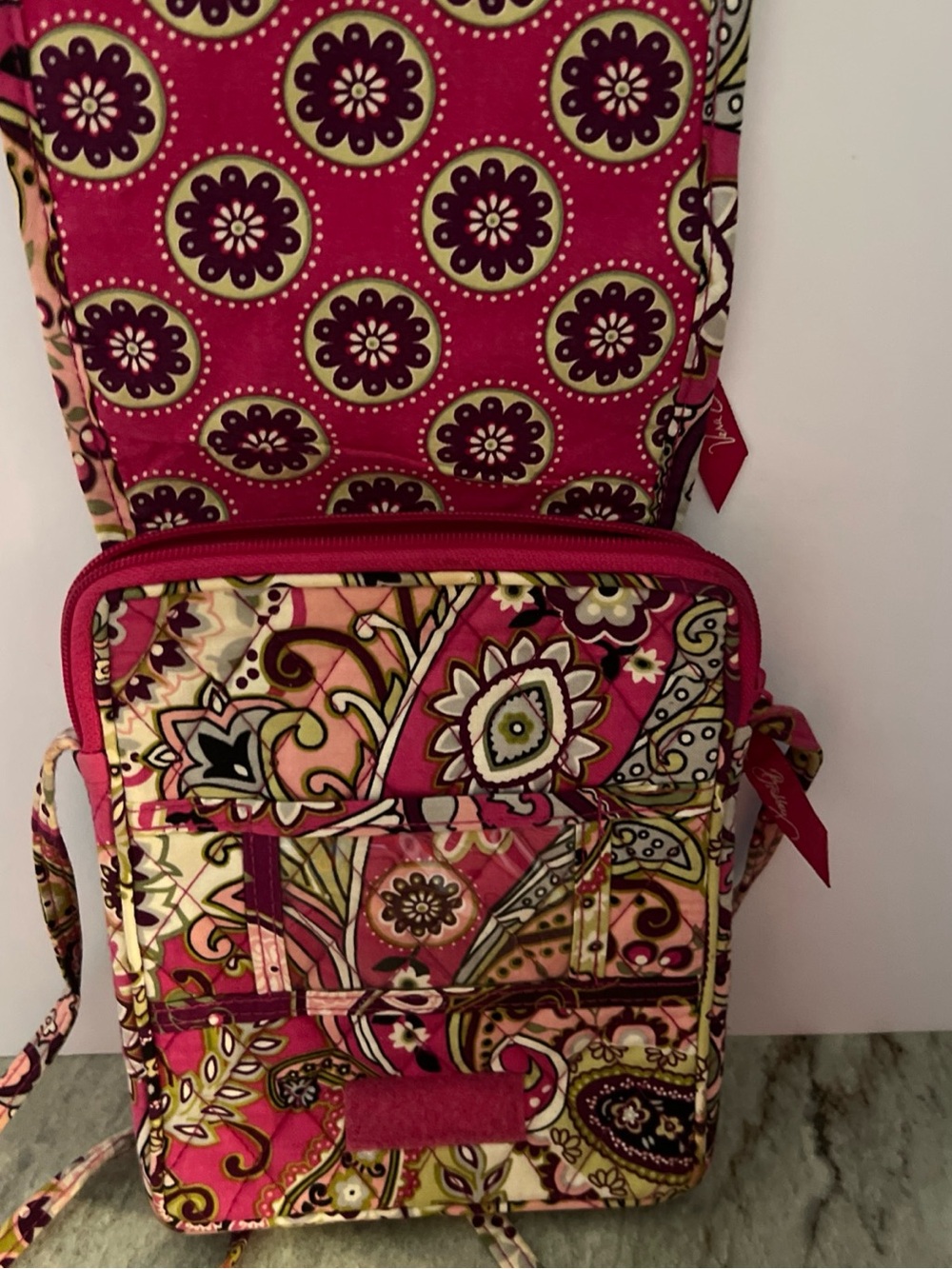 Vera Bradley Very Berry Paisley Mini Hipster Quilted Crossbody Bag - Picture 4 of 8